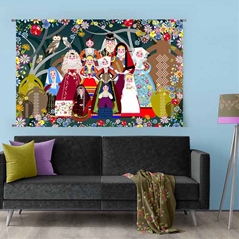 SAS PIZZINNAS Arazzo Orizzontale  - Omaggio ad Enrico Costa (100 x 150 cm)