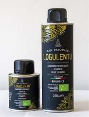 Nuovo Oleificio San Pasquale LOGULENTU Condimento Biologico a base di olive e limoni Lattina 10 cl