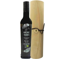 MADRE TERRA Olio extravergine d´oliva BIOLOGICO 50 cl in Cofanetto in Legno