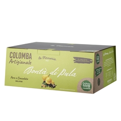 La Forneria di Pula Colomba  Artigianale Pere e Gocce di Cioccolato Fondente 750g - Bontà di Pula Scatola...