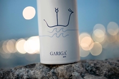 Gariga - Su Molinu Gariga art - Navicella nuragica - Ceramica Bottiglia 25 cl