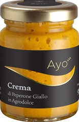 Crema di peperone giallo in agrodolce