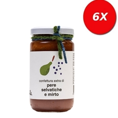 6 VASETTI di Confettura extra pere e mirto