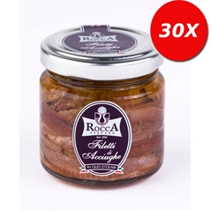 30 VASETTI di Filetti di acciughe in olio d´oliva