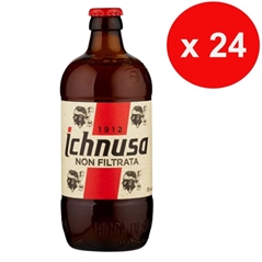 24 bottiglie Birra Ichnusa Non Filtrata 5 vol. in bottiglia cl.33