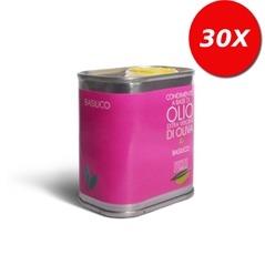30 LATTINE di Condimento a base di Olio Extravergine di oliva e basilico