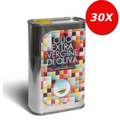30 LATTINE di Olio Extravergine di oliva (lattina colorata)
